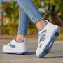 YINGCSM Chaussures à roulettes pour garçons et filles, patins à roulettes 2 en 1, chaussures de sport, chaussures de skateboard