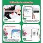 ORGBRO Mini Imprimante, X3 Thermique Bluetooth Imprimante Autocollante Portable, avec 1 Rouleau de Papier Thermique, 300DPI Peti