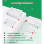 ORGBRO Mini Imprimante, X3 Thermique Bluetooth Imprimante Autocollante Portable, avec 1 Rouleau de Papier Thermique, 300DPI Peti