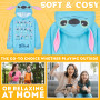 Disney Stitch Sweat Capuche Fille Pull Enfant Ado Officiel Sweat Stitch Vetement Fille Décontractés Idée Cadeau Anniversaire