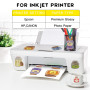 Papier autocollant en vinyle transparent imprimable pour imprimante à jet d'encre - Format A4 (297 x 210 mm), imperméable et aut