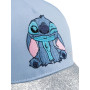 Disney Lilo & Stitch - Casquette de baseball réglable pour fille et garçon - Avec visière pailletée - Bleu - 52 cm, bleu, taille