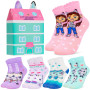 Gabby's Dollhouse Chaussettes Fille, Lot de 5 Chaussettes Chaudes Colorées avec Personnages Amusants pour École, Loisirs (23/25 