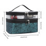 Trousse de Maquillage Portable Double Couche Trousse de Toilette Imperméable Pochette Sac Cosmétique de Voyage Vanity Case avec 