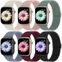 Higgs 6 Pack Bracelets Compatibles avec Bracelet Apple Watch 38mm 40mm 41mm 42mm 44mm 45mm 46mm 49mm Femmes Hommes, Réglable Nyl