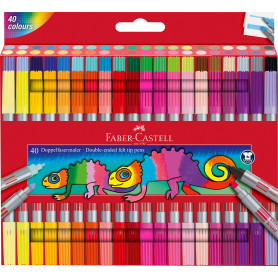 Faber-Castell 151140 - Coffret de feutres avec 40 feutres doubles pour enfants et adultes