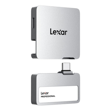 Lexar Professional Go Portable SSD with HUB 2To, Ultra-Compact, supporte Apple ProRes, jusqu'à 1050MB/s en Lecture et 1000MB/s e