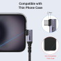 SUMPK 30cm USB 4 câble à angle droit [2 Pack], câble USB c 240w, transfert de données haute vitesse 40gbps, affichage vidéo 8K s