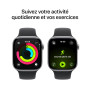 Apple Watch Series 11 [GPS 46 mm] Montre connectée avec boîtier Gris sidéral et Bracelet Sport Noir. Score de Sommeil, Moniteur 