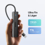 UGREEN Hub USB 3.0 4 Data Ports Ultra Fin Multiport Type A 5Gbps Haute Vitesse Compatible avec MacBook iMac Surface XPS PC Ordin