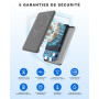 Hichain Batterie Externe Magnétique sans Fil Ultra Mince 5000mAh, Compatible avec MagSafe, Charge Rapide 22.5W Max, Power Bank p