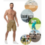 SwissWell Short Homme Coton Chino Shorts Léger Bermuda Cargo avec 6 Poches Pantalon Court de Sport Travail Randonnée