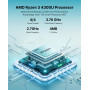 ACEMAGICIAN Kron Mini K1 Mini PC Шin11 Pro, AMD Ryzen 4300U(jusqu'à 3,4GHz), 8Go DDR4 256Go SSD, Micro Ordinateur de Bureau pour