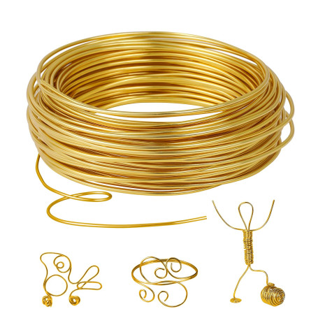 Romon Fil d'artisanat en Aluminium 2mm X 10 M, Flexible Fil Aluminium Argent, Fil d'aluminium Pour L'Artisanat Et La Fabrication