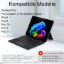 Clavier Bluetooth pour Microsoft Surface Pro Copilot+ PC (11e édition), compatible avec Pro 8 Pro 9 Pro 10/ Pro X Pro 11 générat