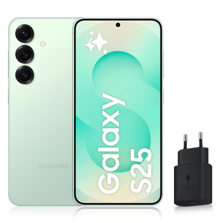 Samsung Galaxy S25, Smartphone Android 5G avec Galaxy AI, 128 Go, Chargeur secteur rapide 25W inclus, Smartphone déverrouillé, V