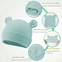 EUYKQNOI 3 Tenues Bonnets de Naissance et Moufles de Protection Bébé Gants Bonnet Nouveau-né Bambin Doux Mignon Tricoté Chapeau 