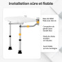 VISLONE Siège de Douche Pliable Mural,Tabouret de Douche réglable en Hauteur,Siège de douche pliant capacité de Charge 440LB,con
