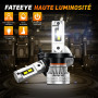 FateEye Ampoule H4 LED 200W 44000LM - 900% 6500K Blanc Froid, Plus de 100 000 Heures de Durée de vie, Ampoule LED H4 12V pour Ph