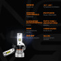 FateEye Ampoule H4 LED 200W 44000LM - 900% 6500K Blanc Froid, Plus de 100 000 Heures de Durée de vie, Ampoule LED H4 12V pour Ph