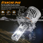 FateEye Ampoule H4 LED 130W 36000LM - 800% 6500K Blanc Froid, Plus de 100 000 Heures de Durée de vie, Ampoule LED H4 12V pour Ph