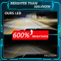 Kairiyard Ampoule H4 LED, 120W 30000LM 6000K Blanc Froid 200% Luminosité Super Lumineux Angle de Faisceau réglable à 360 degrés 