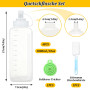 Sinofort 4 Pièces 1000ml Bouteille Sauce, Plastique Pipette Cuisine, Réutilisable Translucient Squeeze Bottle avec 1 Brosse De N