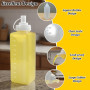 Sinofort 4 Pièces 1000ml Bouteille Sauce, Plastique Pipette Cuisine, Réutilisable Translucient Squeeze Bottle avec 1 Brosse De N