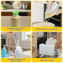 Sinofort 4 Pièces 1000ml Bouteille Sauce, Plastique Pipette Cuisine, Réutilisable Translucient Squeeze Bottle avec 1 Brosse De N