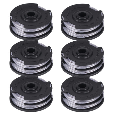Lot de 6 bobines de Fil de Coupe 6 m de Rechange pour Bosch Art 24 27 30 30-36 LI débroussailleuse No.F016800351