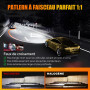 WAIXINGREN Ampoule Led H4 32000LM, 100W 6500K Lumière Ampoule H4 Led Voiture, 1:1 Halogène Mini Taille, 70000+ Heures De Vie, Pl