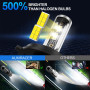 AUXIRACER Ampoule H4 LED pour Voiture, 120W, 30000lm, 6500K Blanc 12V Ampoule LED pour Voiture, Kit de Conversion Feux de Route/