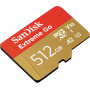 SanDisk 512Go Extreme Go Carte MicroSDXC + adaptateur SD (Pour Android Smartphone, Tablette, Action Cams, Drones, UHS-I, jusqu'à