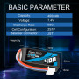 Gens ace Batterie Lipo 2S 60C 400mAh 7.4V 2.96Wh Coque Souple Batterie Lipo avec Prise JST pour OMPhobby M1/aligner t-Rex T1