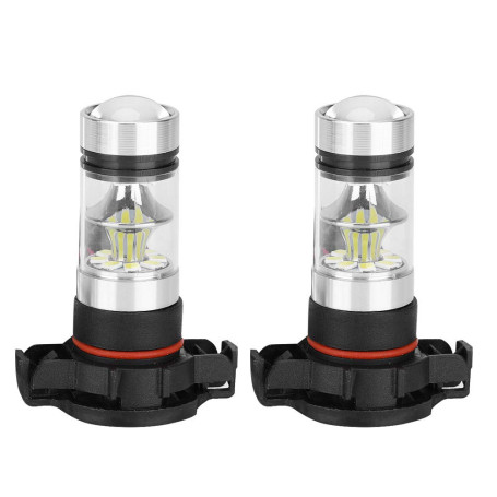 Tbest psx24w, Psx24W Ampoule Rouge, Psx 24W, Phares Antibrouillard Et Phares Antibrouillard, 2Pcs 12‑24V 100W 6000K Blanc Voitur