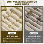 Kezidhp Presentoir Bijoux 3 Étagères, Boite à Bijoux/Organisateur en Velours avec Tiges en T Amovibles pour Bracelets, Colliers,
