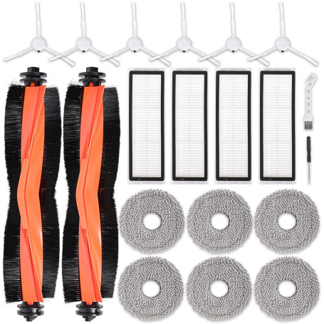 20 Pièces de Rechange pour Xiaomi X20+, X10+, Kit d'accessoires pour Dreame L10s Ultra/L10 Ultra avec 2 Brosses Principales, 4 F