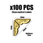 DHSBGWSX 100 Pièces Protecteurs de Coins de Livres, Protection d'angles en Métal, Coin pour Scrapbooking, Décoration d'angle Tri
