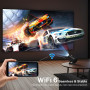 Mini Projecteur Supporte 4K 1080P Full HD Wi-FI 6 & Bluetooth 5.4 Android 14 Apps intégrées Portable Vidéoprojecteur, Auto Keyst