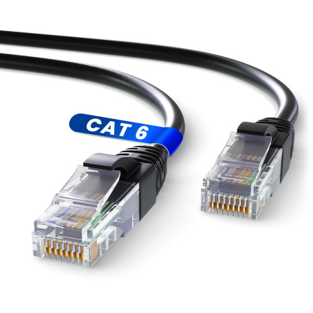 Mr. Tronic Câble Ethernet 10m, Reseau LAN Cat 6 Haut Debit Pour une Connexion Internet Rapide et Fiable | Câble Ethernet Connect