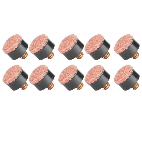 Dioche Embouts de queue de billard, 10 pièces, pièces de rechange, 10mm, 11mm, 12mm, 13mm [12mm]