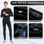 ZDQ Ensemble sous-Vêtements Thermiques Homme pour Automne Hiver