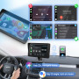 CarPlay Voiture, Portable CarPlay & Android Auto sans Fil, 7 Pouces Ecran Tactile avec Caméra de Recul,Autoradio Portable avec A