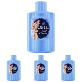 Felce Azzurra - Talc, Poudre délicée complète, Parfum Classique - Pot 200 g (Lot de 4)