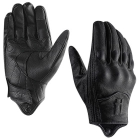 Harssidanzar Gants de Moto à écran Tactile en Cuir de chèvre à Doigt Complet pour Femmes GL016EU