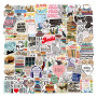 Lot de 100 autocollants autocollant stickers sticker scrapbooking aesthetic ordinateur portable kindle Téléphone La tasse Le cof