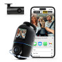 70mai Dashcam Voiture Avant Arriere 4K Omni, 4K+1080P Dash Cam Rotation 360°, Détection Mouvement AI, Camera Voiture Enregistreu