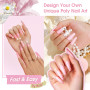 ROSALIND Rose Extension D'ongles En Gel, Pearl Pink Poly Gel Art Design, 80ml Ensemble Épaississant Builder Facile DIY pour Salo