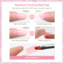 ROSALIND Rose Extension D'ongles En Gel, Pearl Pink Poly Gel Art Design, 80ml Ensemble Épaississant Builder Facile DIY pour Salo