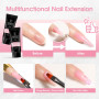 ROSALIND Rose Extension D'ongles En Gel, Pearl Pink Poly Gel Art Design, 80ml Ensemble Épaississant Builder Facile DIY pour Salo